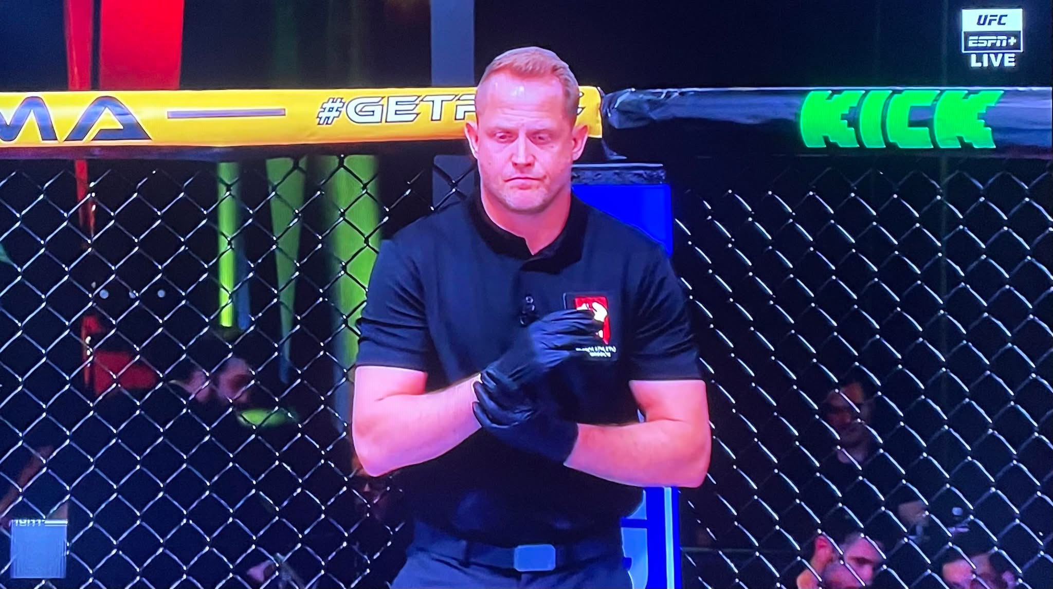 Eric McMahon in the cage